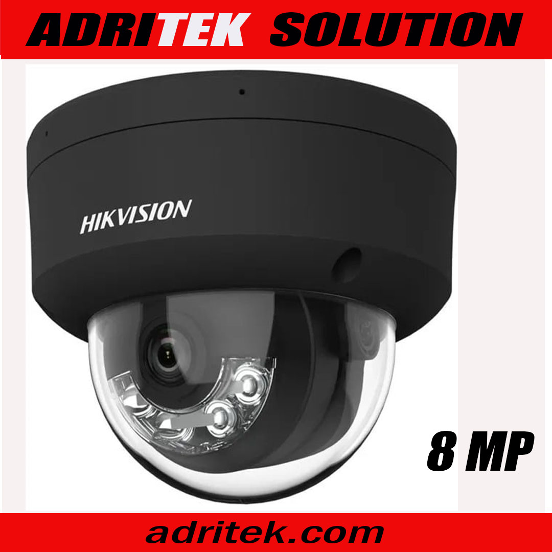 Hikvision DS-2CD2187G2H-LISU(2.8mm)/eF/BLACK 8 MP Smart Hybrid Light with ColorVu Fixed Mini Dome Network Camera