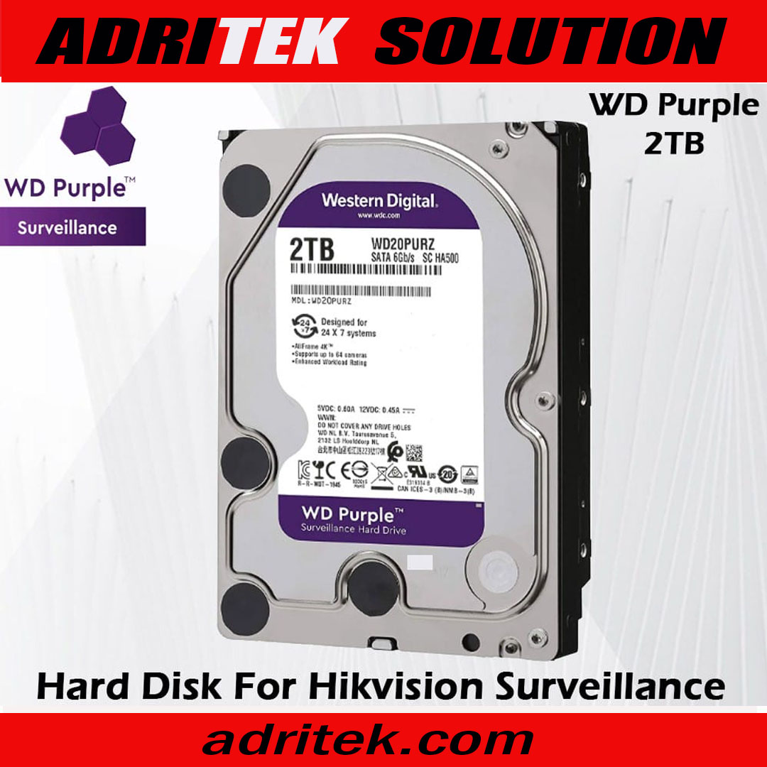 2TB WD Purple Surveillance Hard Disk DVR NVR