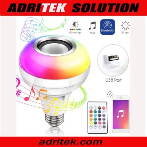 LED Music Light Bulb with Built-in Bluetooth Speaker, RGB Smart Music Bulb with Remote Control, E26 Wireless Smart Bulb, Light Bulb for Bar, Bedroom,