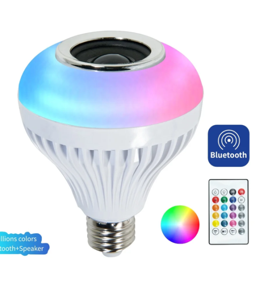 LED Music Light Bulb with Built-in Bluetooth Speaker, RGB Smart Music Bulb with Remote Control, E26 Wireless Smart Bulb, Light Bulb for Bar, Bedroom, - Image 6