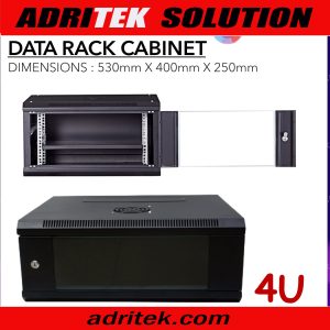 Data Center Server Rack Cabinet -Network Cabinet 4U Size (Black)