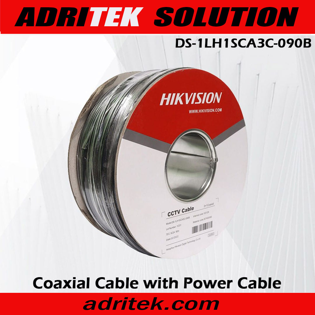 Hikvision DS-1LH1SCA3C-090B Mini RG59 Coaxial Cable with Power Cable 90M