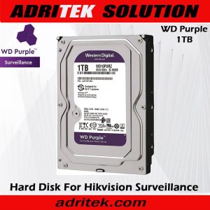 Western Digital WD Purple 1TB Surveillance Hard Drive For Hikvision NVR DVR